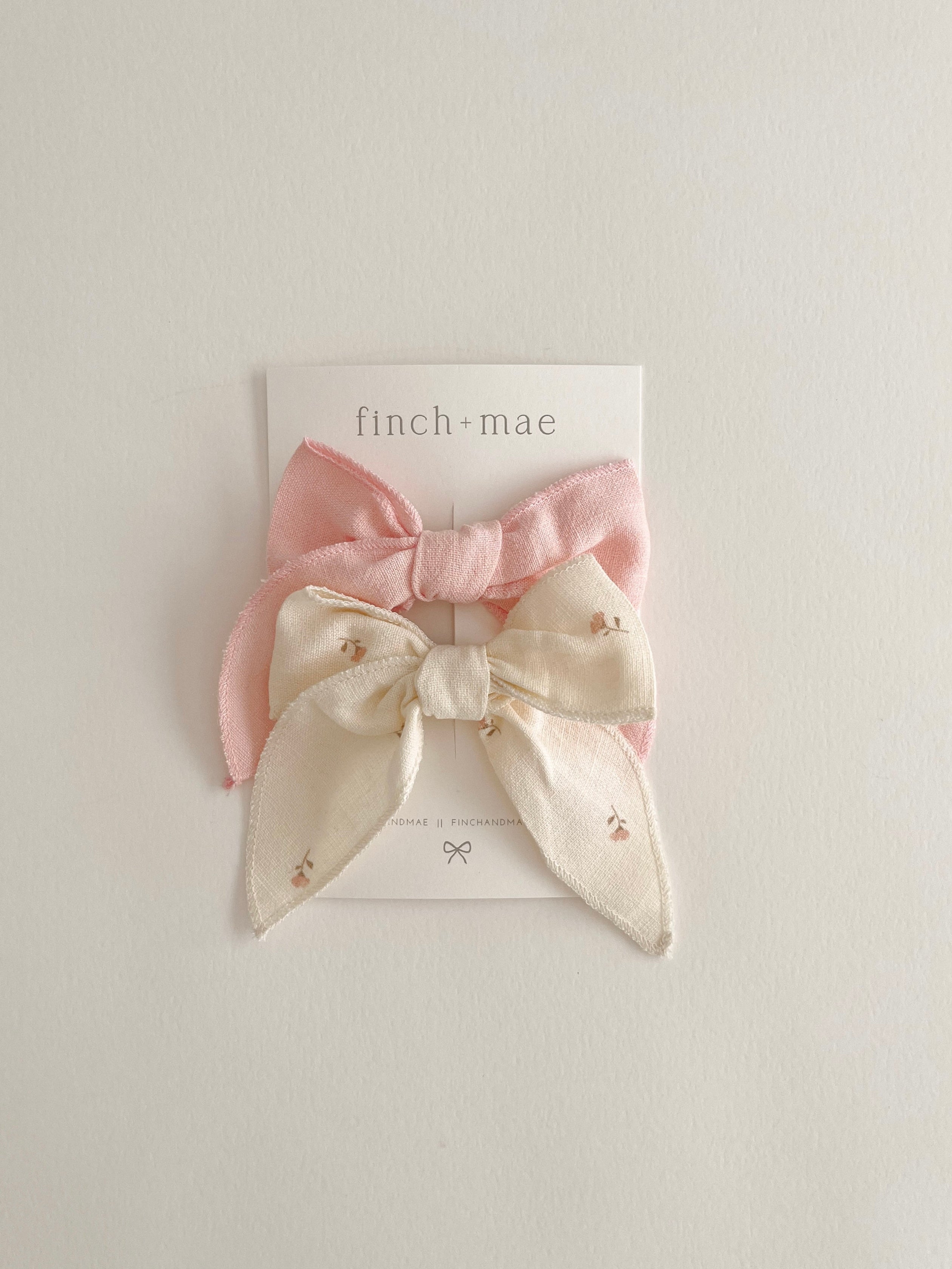 Lila Bow Clip Set