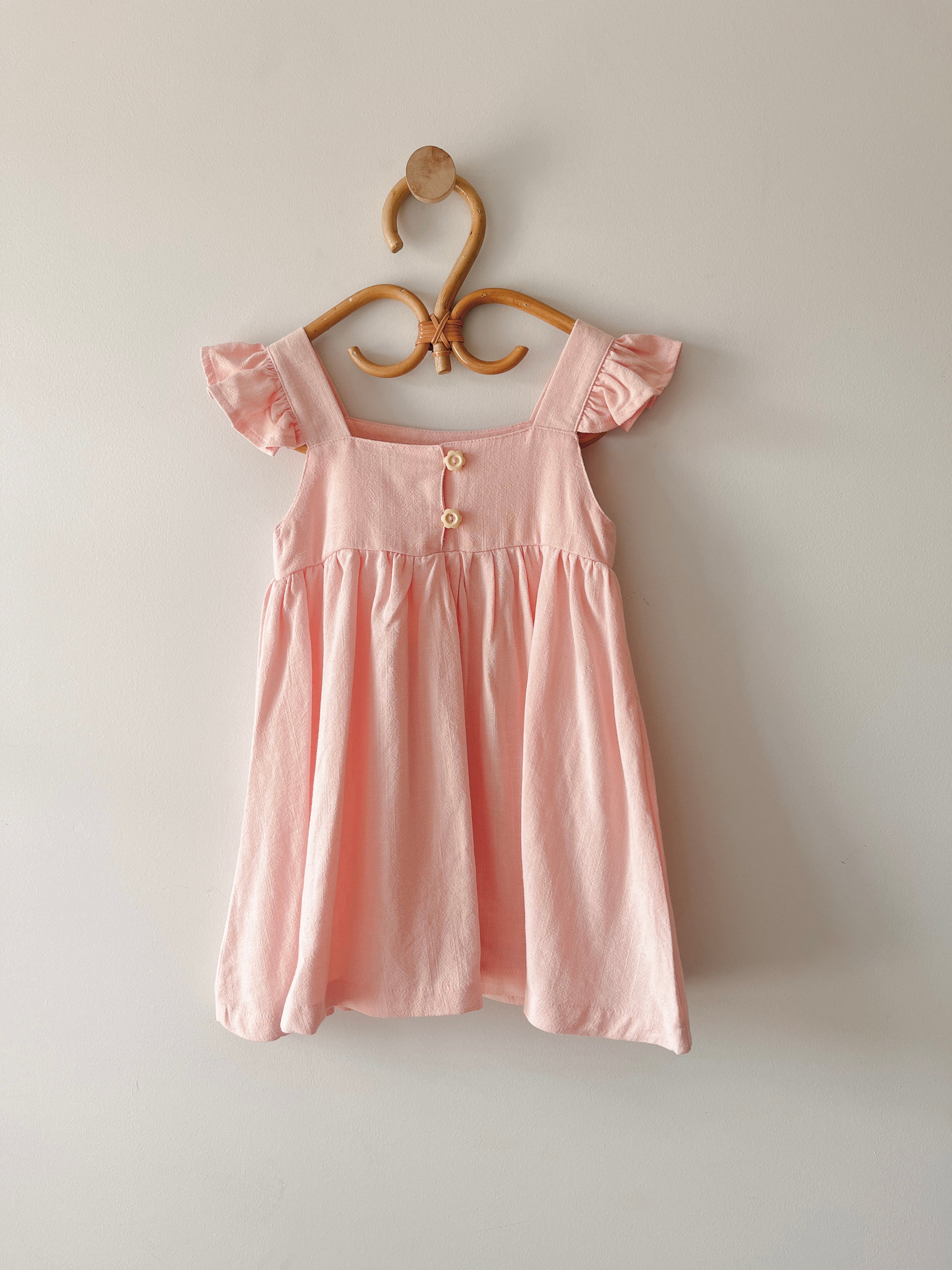 Lila Flutter Dress - Strawberry