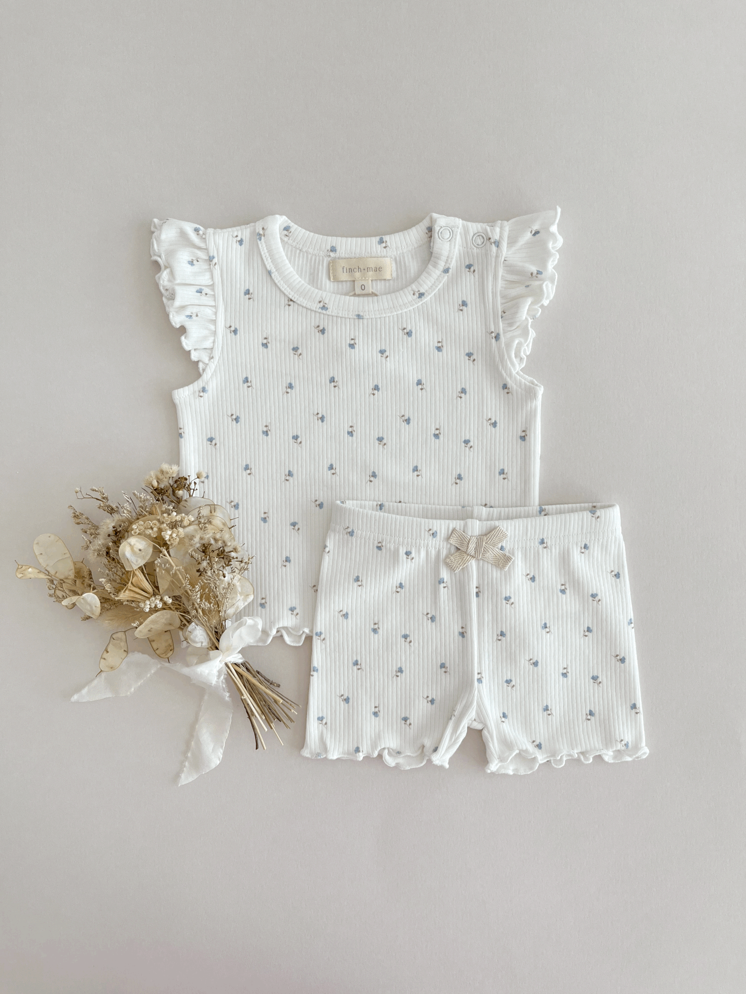 Wild Cornflowers Frill Top