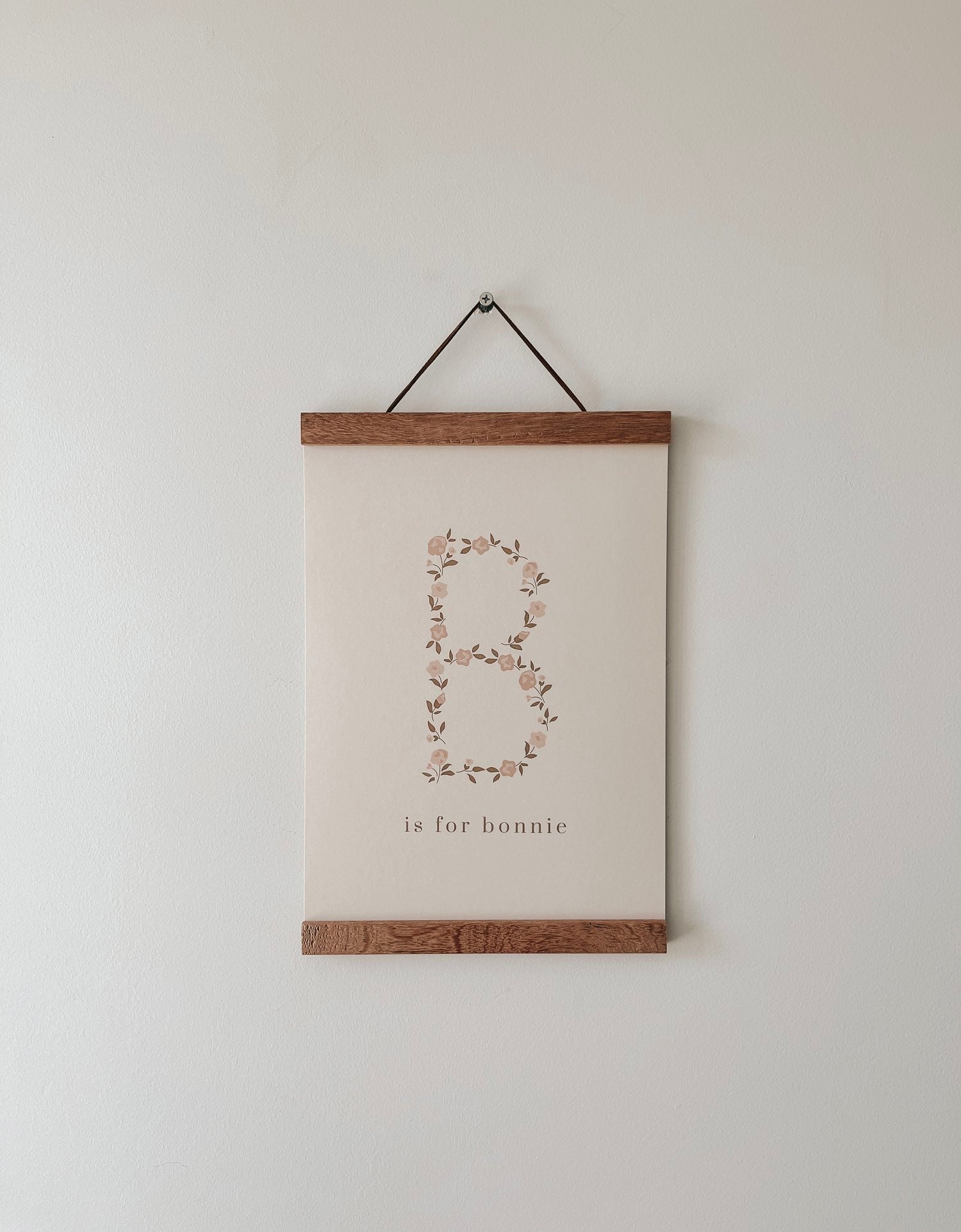 Floral Initial & Name Print