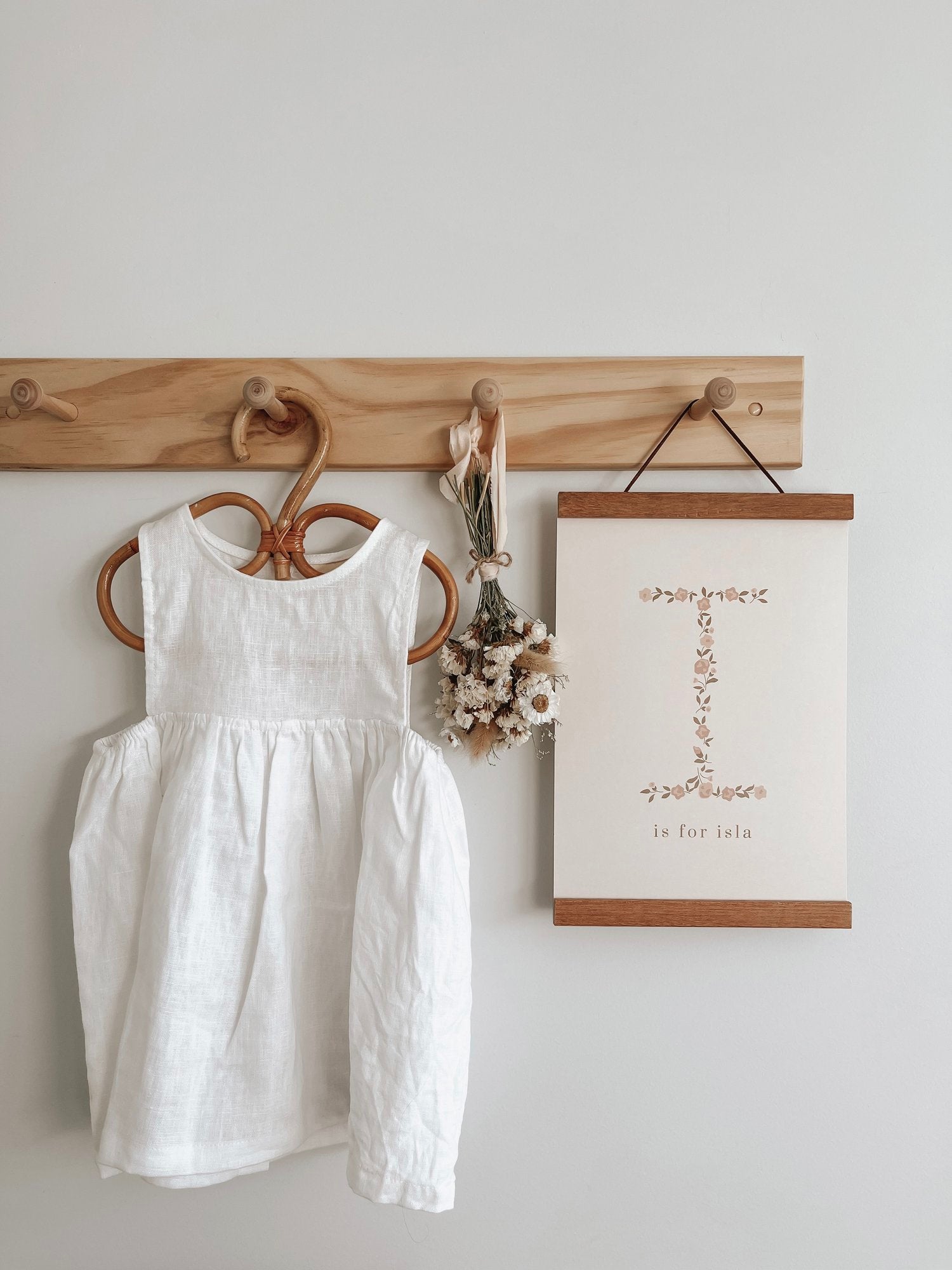 Floral Initial & Name Print