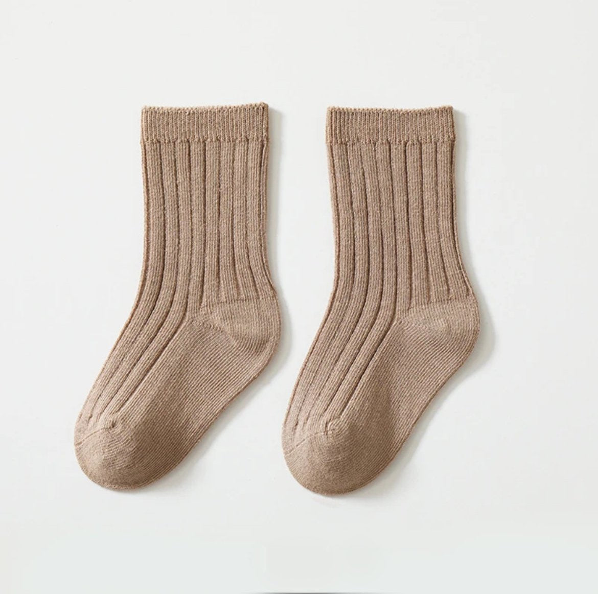 Latte Ribbed Socks
