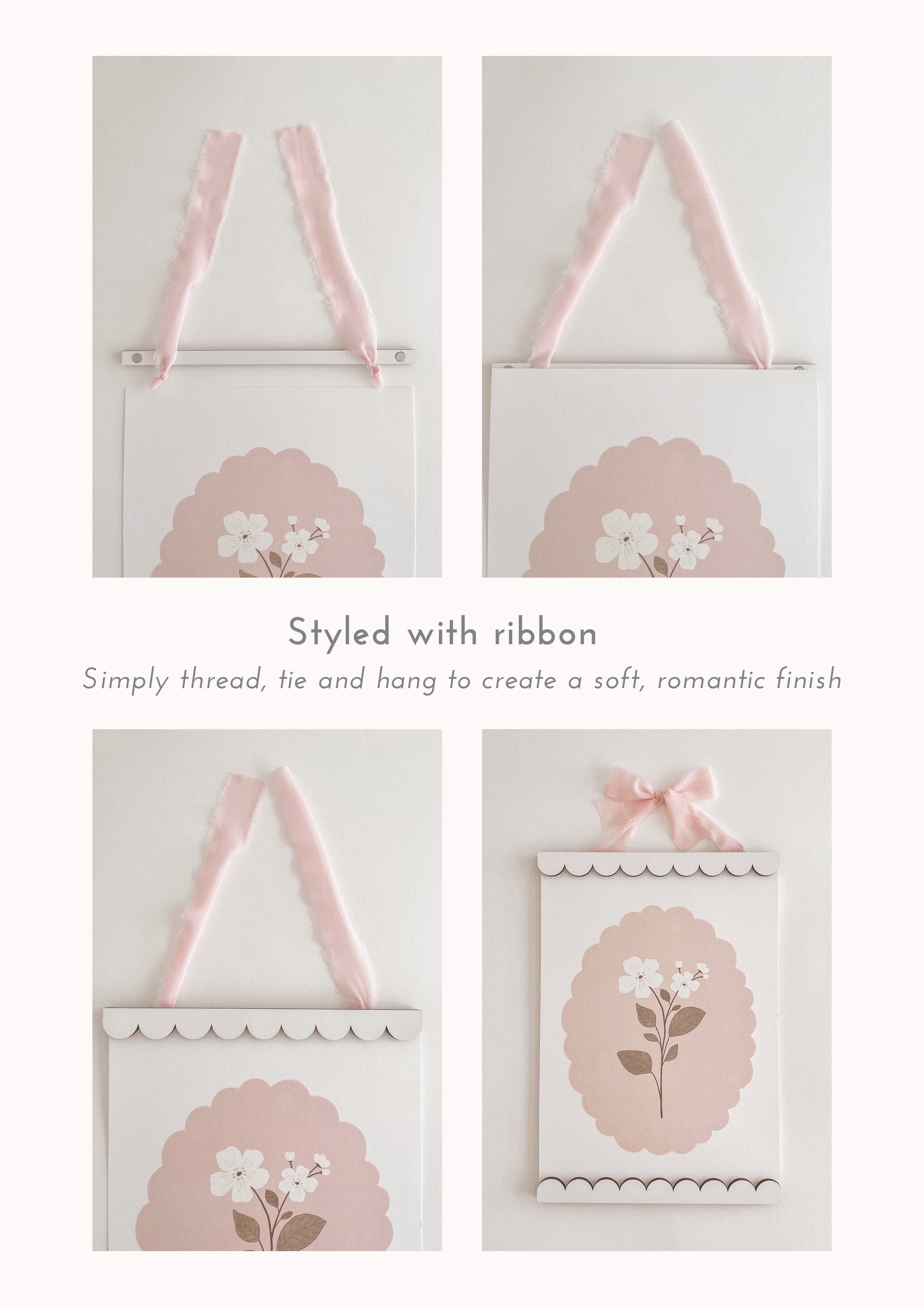 A4 WHITE MAGNETIC SCALLOPED HANGER
